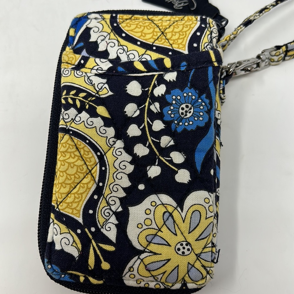 Vera Bradley Blue & Yellow Wristlet Wallet Excellent Condition - Picture 3 of 7